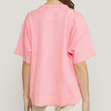 Peach Raw Edge Shirt