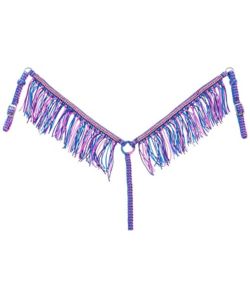 J T Dist. Purple/Turq/Pink Mini braided Breast Collar