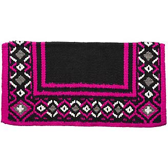 Diamond Wool Black and Pink Saddle Blanket
