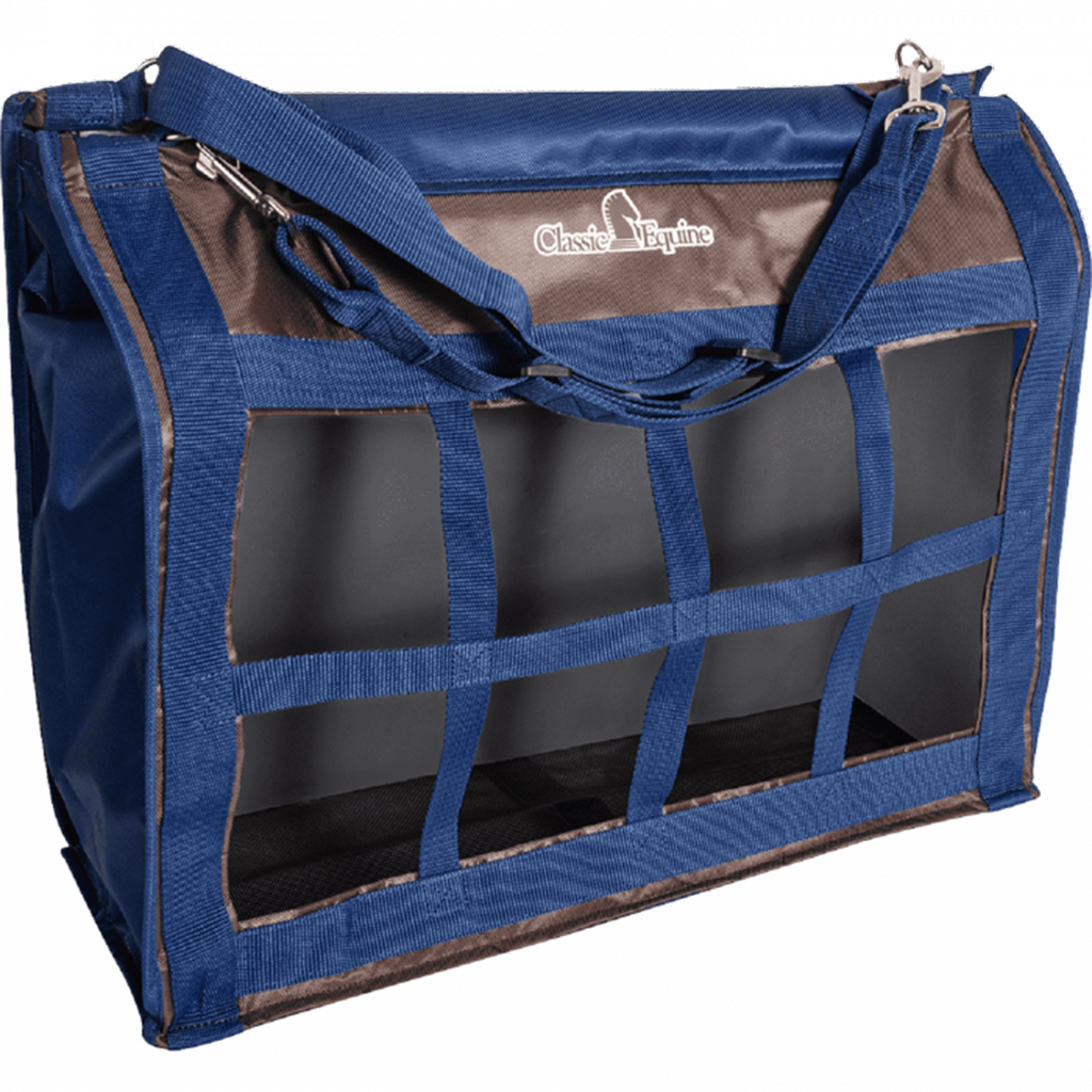Classic Equine Chocolate-Navy Topload Hay Bag