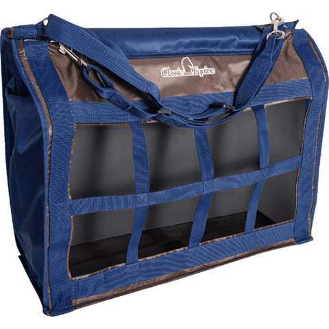 Classic Equine Chocolate-Navy Topload Hay Bag