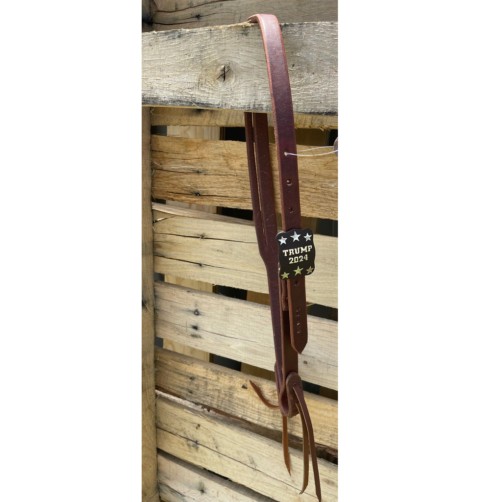 Cowperson Tack 3/4" Split Ear Headstall with Trump 2024 Buckle