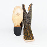 Fenoglio Men's Tan Safari Elephant Square Toe Boot 