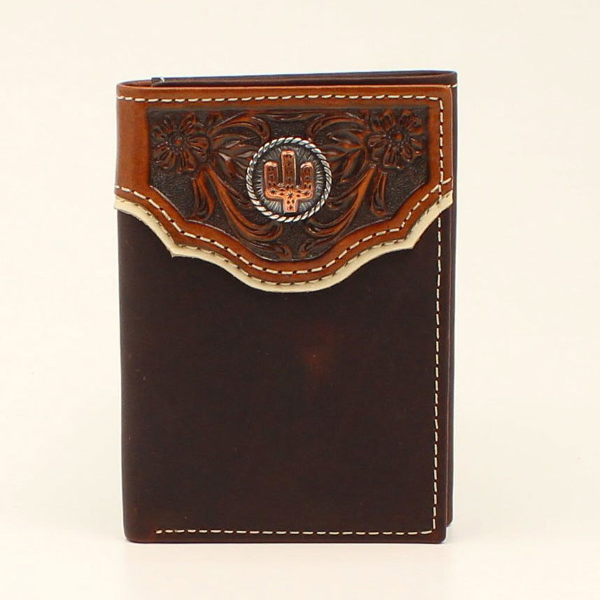 Nocona Floral Embossed Cactus Concho Trifold