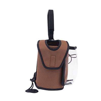 Brown and Black Bottle Holder GPS Bag