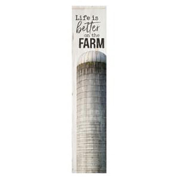 Life Is Better On The Farm Vertical Block Sign