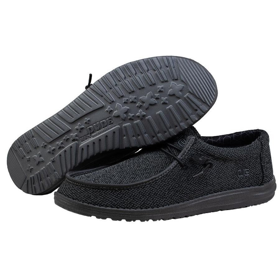 Hey Dude Black Micro Wally Sox Casual Shoe - Main Image