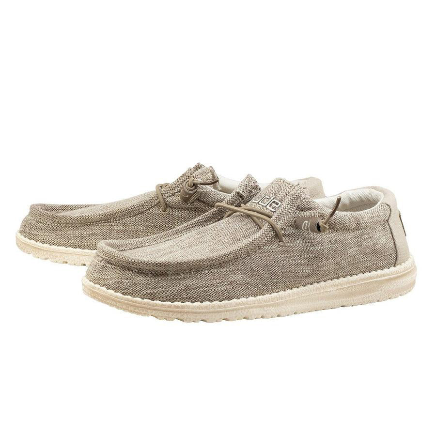 Heydude Men's Beige Wally Woven Casual