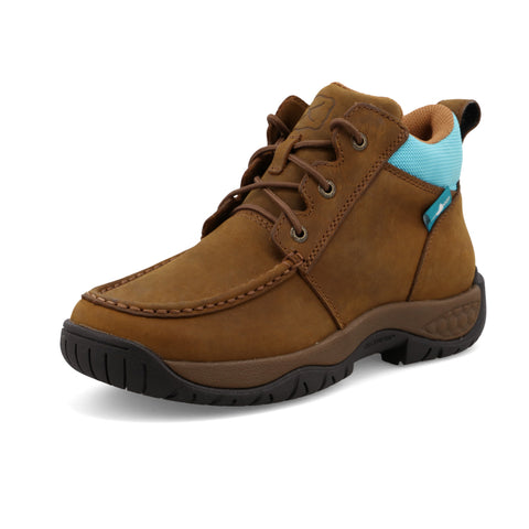 Twisted X Women's 4" Brown/Aruba Blue Work Boot