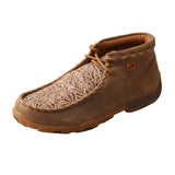 Twisted X Women's Whipstitched Tan Floral Tooled Driving Moc