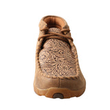 Twisted X Whipstitched Tan Floral Tooled Driving Moc