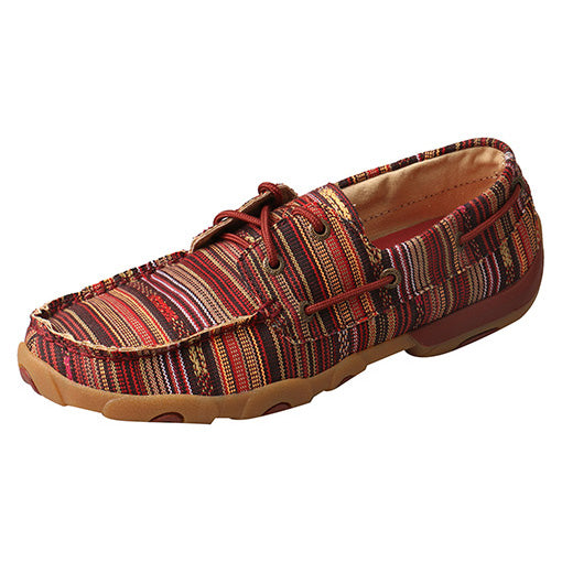 Twisted X Women's Red Multi Driving Mocc