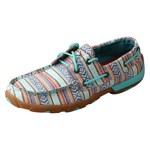 Twisted X Women's Multi Colored Turquoise Driving Moc 