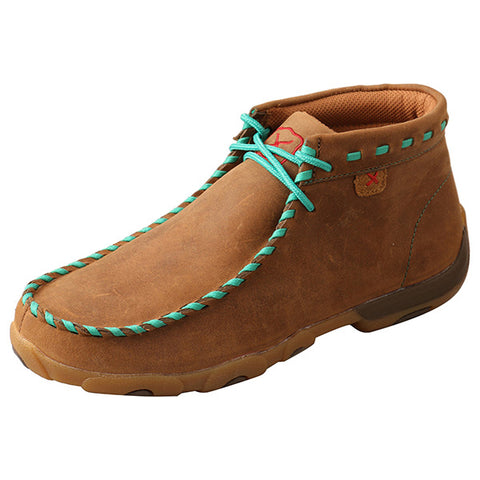 Twisted X Women's Teal Buckstitch Driving Moc