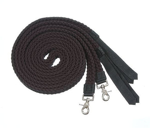 Black Cotton Split Reins