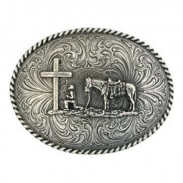 Montana Silversmiths Praying Cowboy Belt Buckle