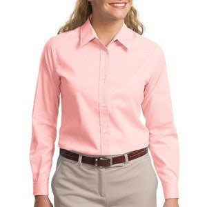 Women's Solid Light Pink Long Sleeve