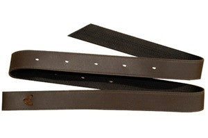 Partrade's Brown Poly Webbed Tie Strap with Leather Tie Back