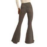 Rock & Roll Cowgirl Grey High Rise Bell Bottom Jeans
