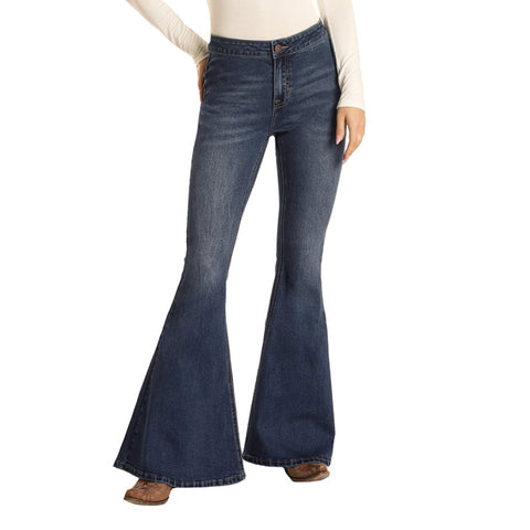 Lucky and Blessed MidWash Xtreme Flare Jeans – Western Edge, Ltd.