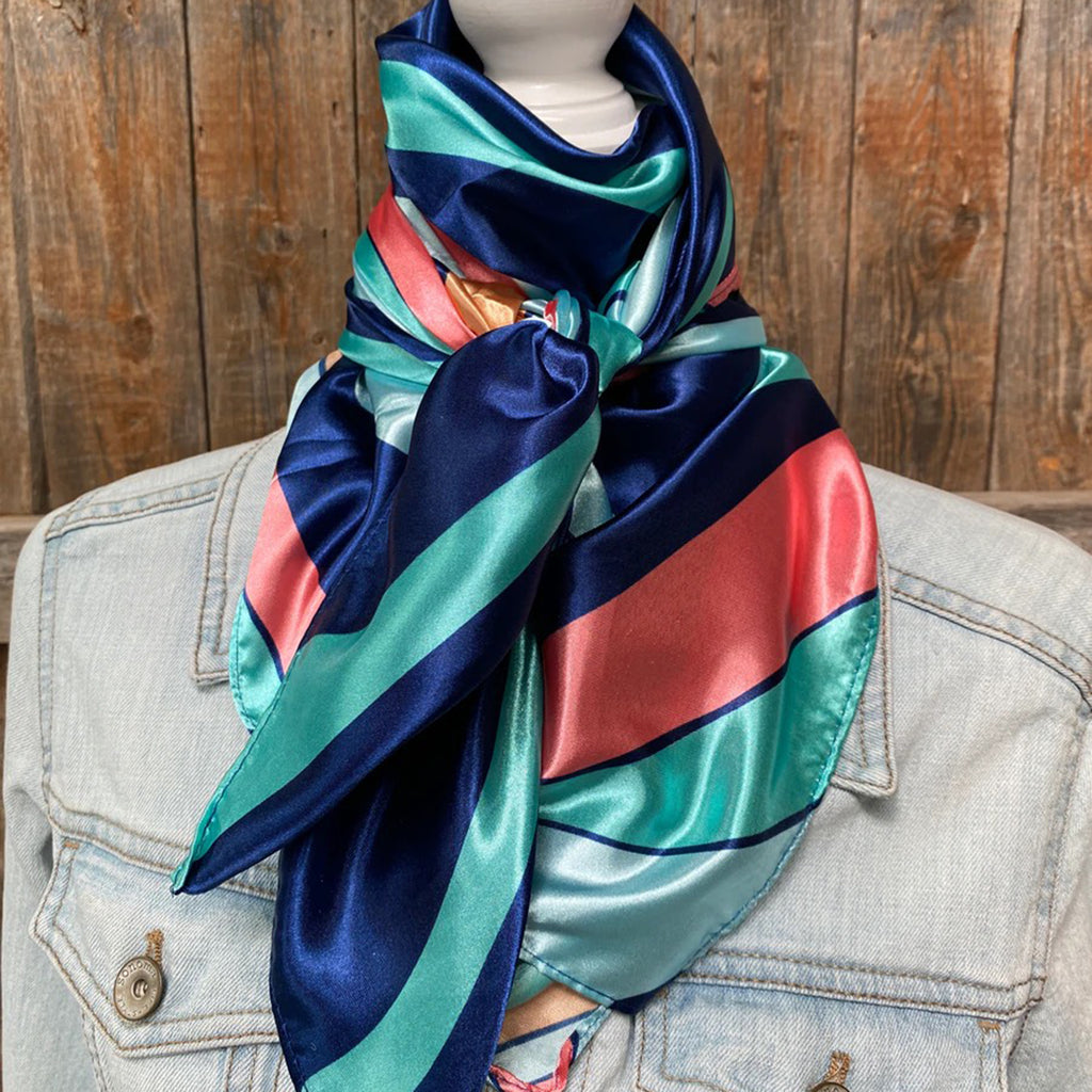 Rodeo Drive Multi-Colored Stripes Wild Rag