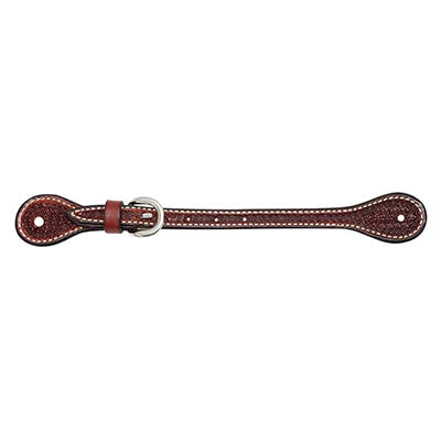 Rosewood Leather Spider Stamp Spur Straps