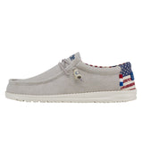 Hey Dude Mens Wally Shoe Off White Patriotic