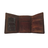 Twisted X Brown Gator Trifold Wallet