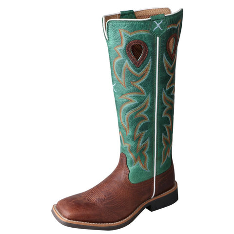 Twisted X Kid's Brown and Turquoise Buckaroo Square Toe