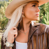 Montana Silversmith's Yellowstone "Y" Brand Gold Earrings