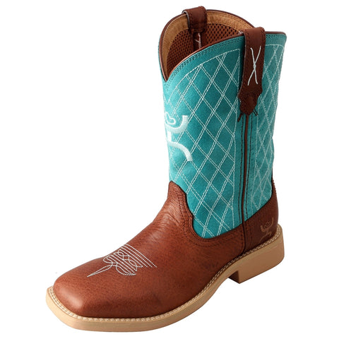 Twisted X  Kids Brown/Turquoise Boot