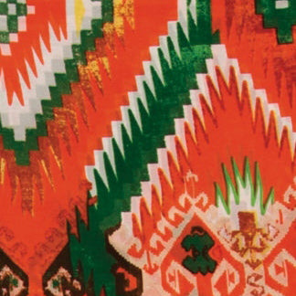 Wyoming Traders Orange and Green Aztec Wild Rag