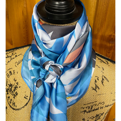 Whipin Wild Rags Blue Aztec Wild Rag