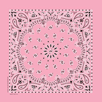 Light Pink Paisley Bandanna                -