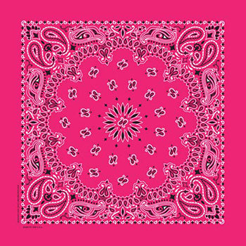 Hot Pink Paisley Bandanna