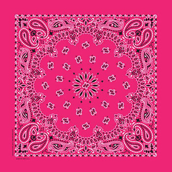 Hot Pink Paisley Bandanna