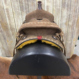 Double T Youth 13 Inch Cheetah Roughout Saddle