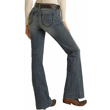 Rock & Roll Cowgirl Boot Cut Jr. Mid Rise Trouser