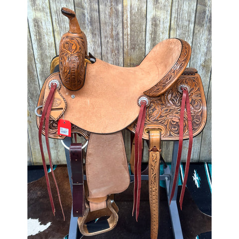 Paul Taylor 15 Inch Floral Barrel Saddle