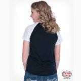 Cowgirl Tuff Women's Black and White No Drama Tee