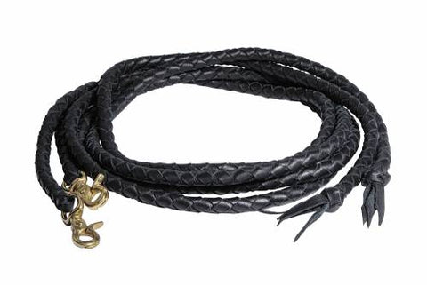 Professional's Choice Black Braided Split Reins