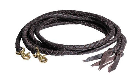 Professional's Choice Brown Braided Split Reins