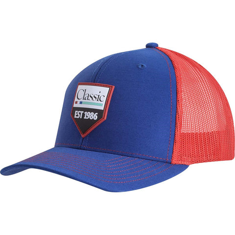 Classic Rope Company Blue and Red Rubber Patch Cap