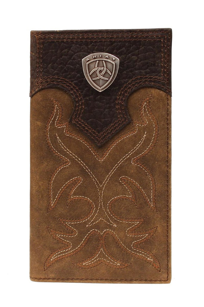 Ariat Embroidered Overlay Concho Rodeo Wallet