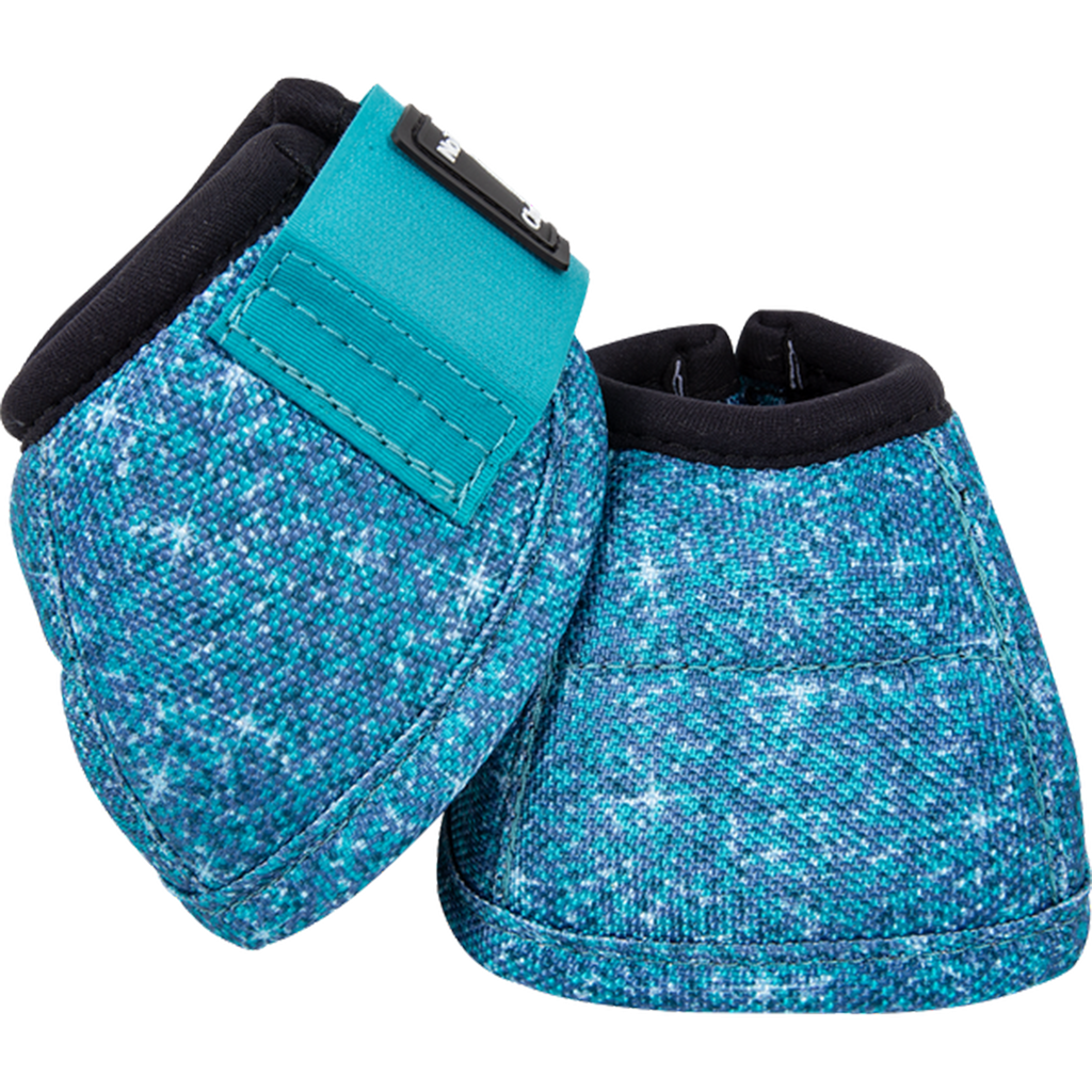 Classic Equine No Turn Dyno Bell Boots - Aqua Dazzle