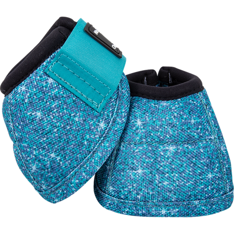 Classic Equine No Turn Dyno Bell Boots - Aqua Dazzle