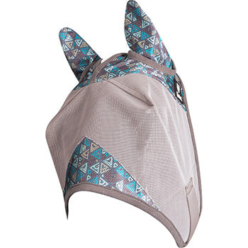 Cashel Teal Tribal Fly Mask With Ears