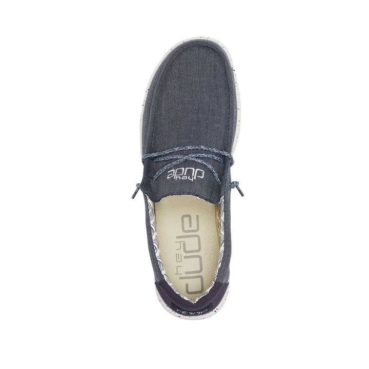 COPY - HEYDUDES Shoes Men\'s Slip On Shoes Chambray Navy & White Size 8 Hey Dude Wally Chambray Navy main image 2