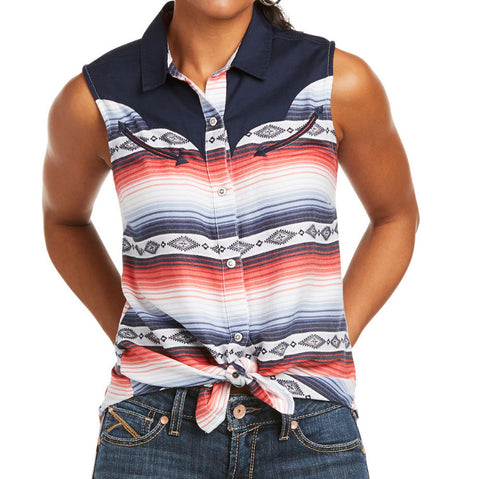 Ariat Women's Navy Serape Summer Solstice Shirt