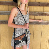 American Darling Fringe Tooled Hide Clutch